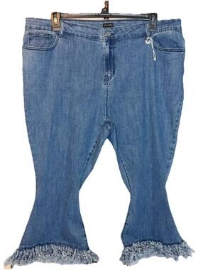 Coco + Carmen Fringe Flare Capri Pants Women Size XXL NWOT